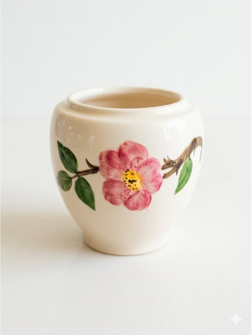 Franciscan Earthenware Small Decorative Flower Vase with Pink Floral Design
